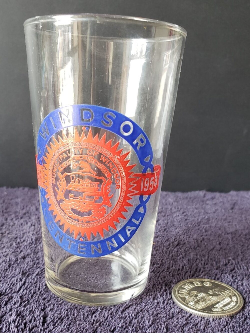 Windsor(Ontario) Centennial 1854-1954 juice glass